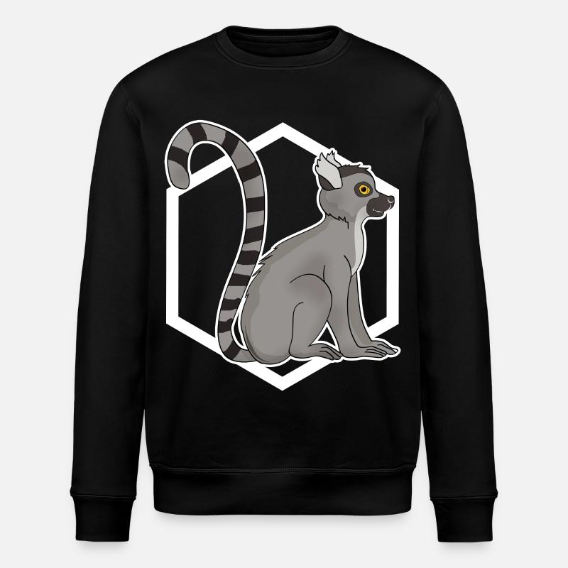Lemur monkey - Stanley/Stella ROLLER Unisex Organic Sweatshirt - black
