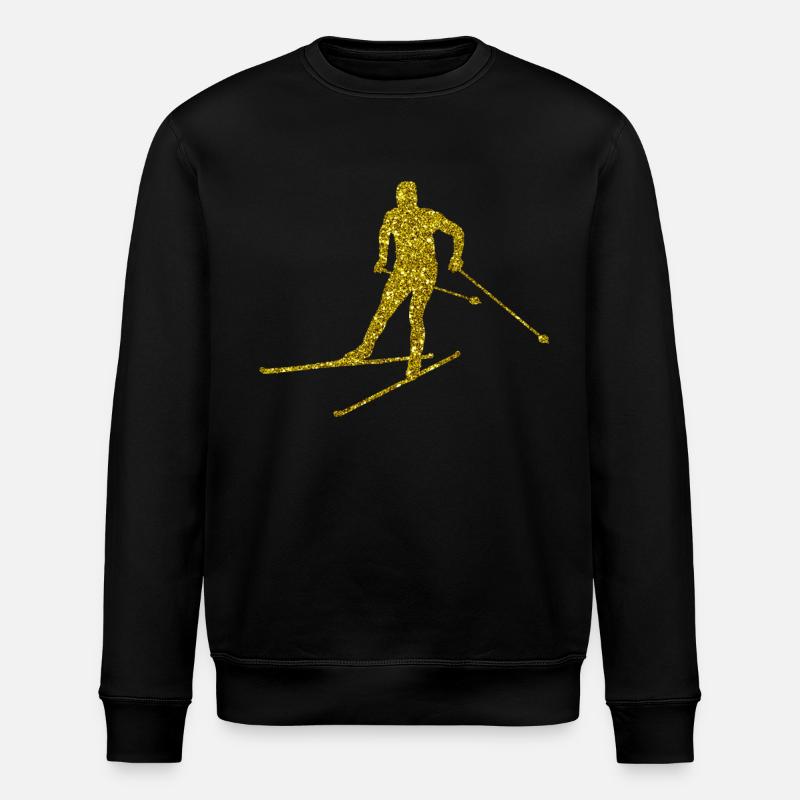 Gold Langlauf - Stanley/Stella Unisex Bio-Sweatshirt ROLLER - Schwarz