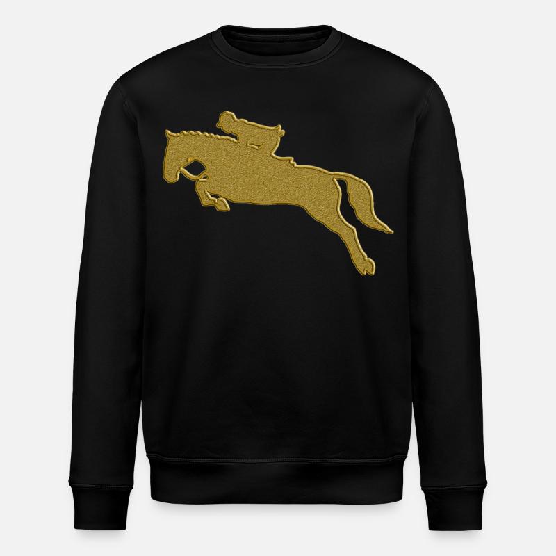Gold Reiten - Stanley/Stella Unisex Bio-Sweatshirt ROLLER - Schwarz