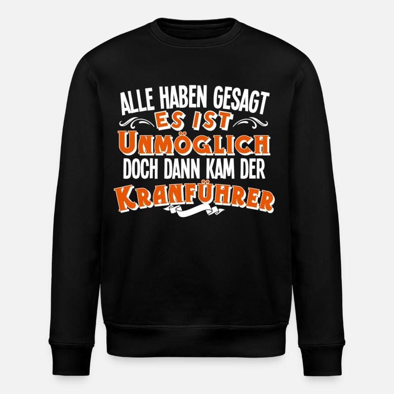 Kranführer - Stanley/Stella Unisex Bio-Sweatshirt ROLLER - Schwarz