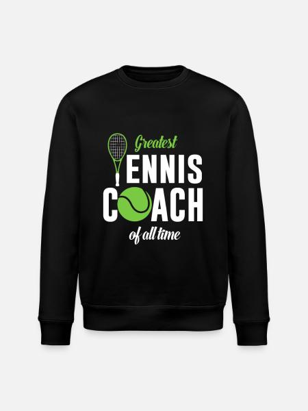 Largest tennis coach ever - Stanley/Stella ROLLER Unisex Organic Sweatshirt - black