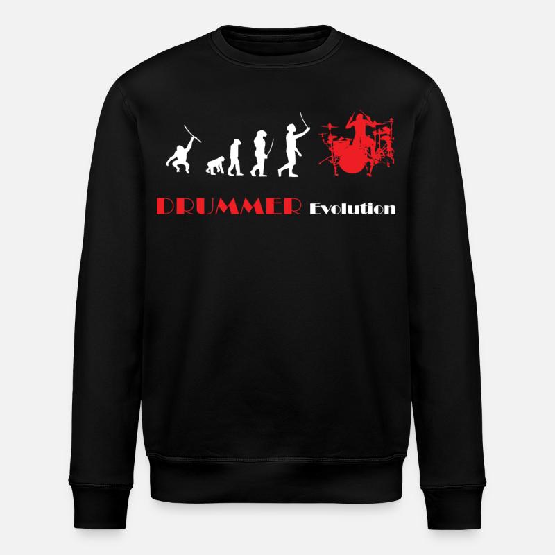 DRUMMER Evolution rot - Stanley/Stella Unisex Bio-Sweatshirt ROLLER - Schwarz