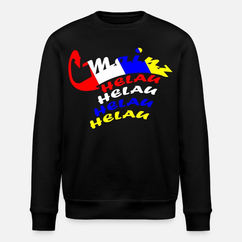Helau Karnevalsdesign - Stanley/Stella Unisex Bio-Sweatshirt ROLLER - Schwarz