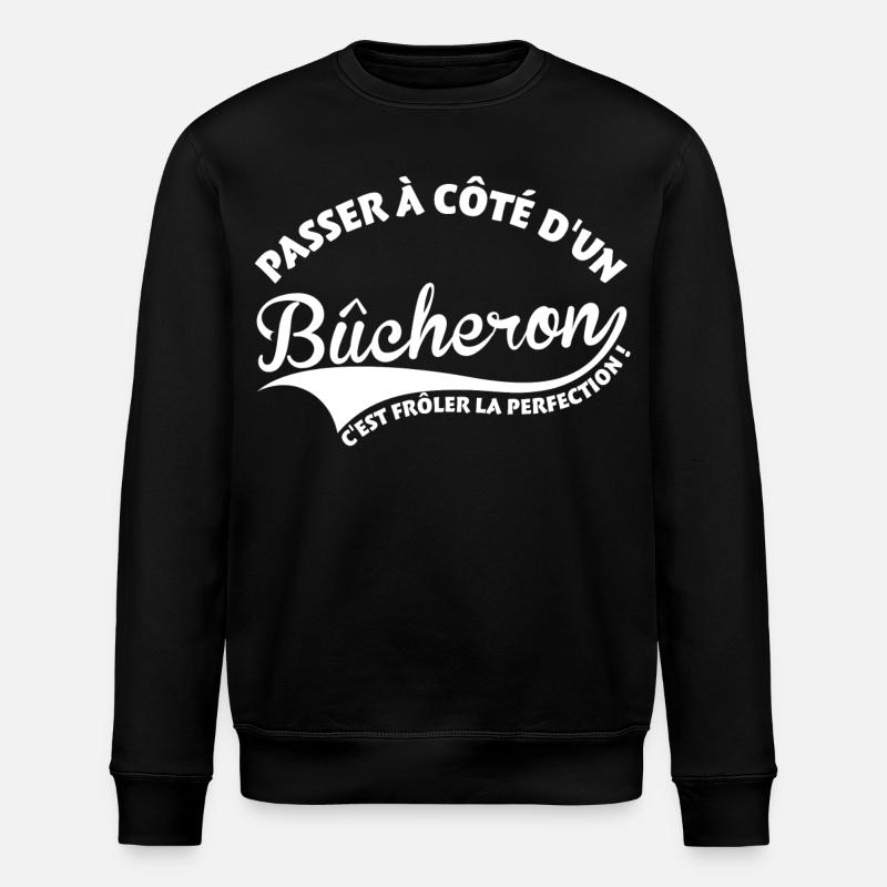 Holzfäller Perfektion - Stanley/Stella Unisex Bio-Sweatshirt ROLLER - Schwarz