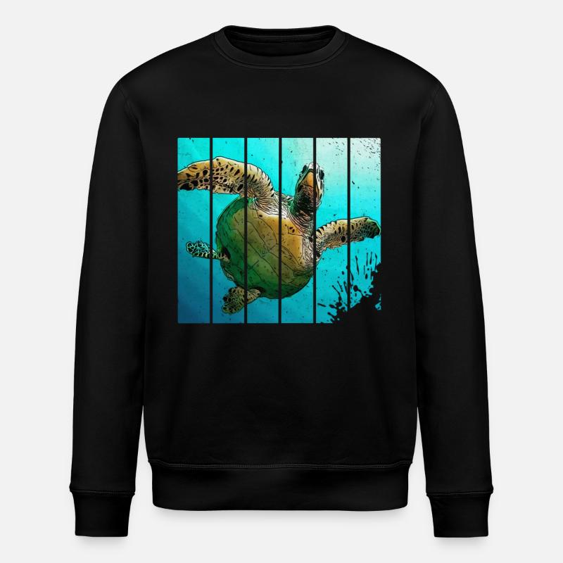 Schildkröte - Stanley/Stella Unisex Bio-Sweatshirt ROLLER - Schwarz