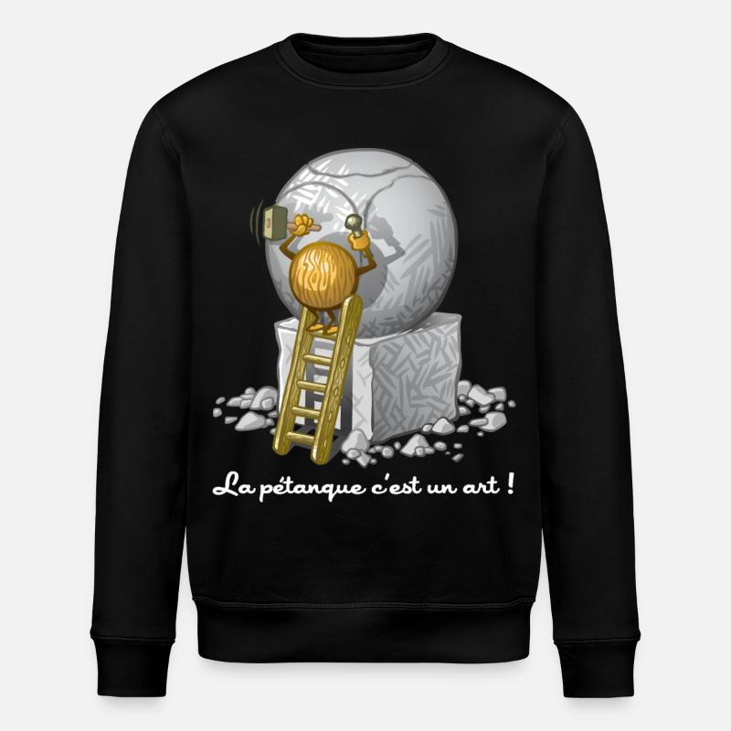 Art et pétanque - Sweat bio ROLLER Stanley/Stella Unisexe - noir