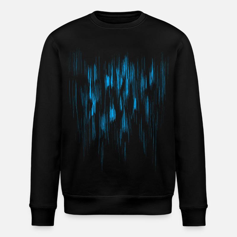 Background Abstract / BLUE - Stanley/Stella ROLLER Unisex Organic Sweatshirt - black