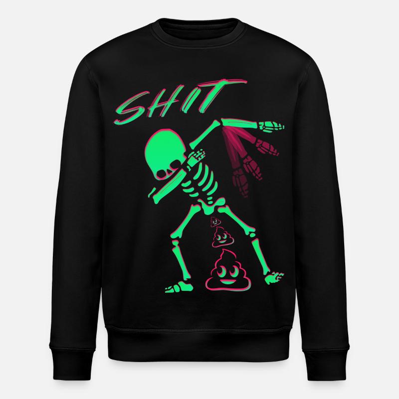 Squelette drôle - Sweat bio ROLLER Stanley/Stella Unisexe - noir
