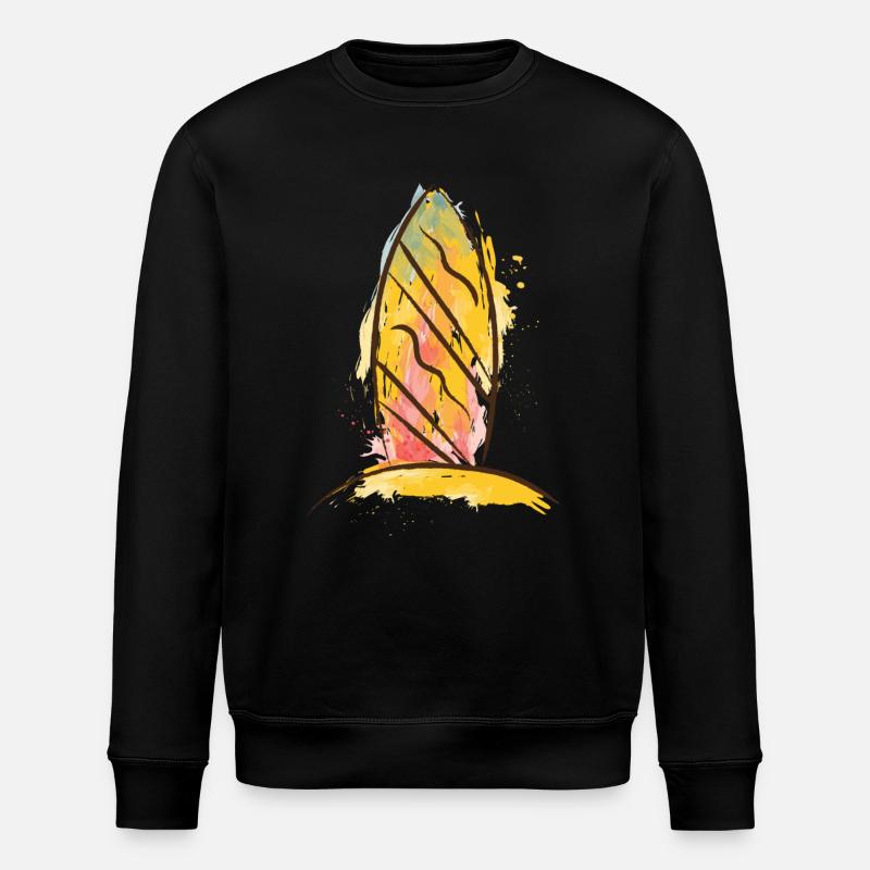 Color Splash Surfboard Beach Vibe - Sweat bio ROLLER Stanley/Stella Unisexe - noir
