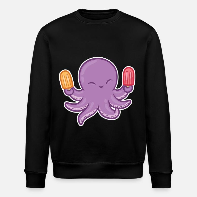 Octopus - Stanley/Stella ROLLER Unisex Organic Sweatshirt - black