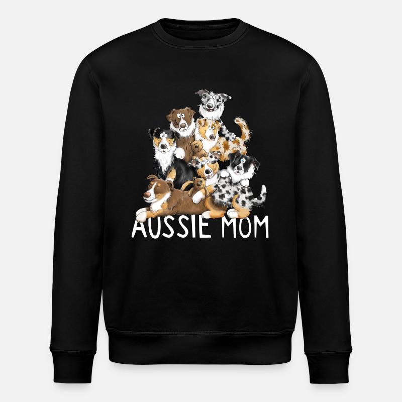 Australian Shepherd Maman - Sweat bio ROLLER Stanley/Stella Unisexe - noir