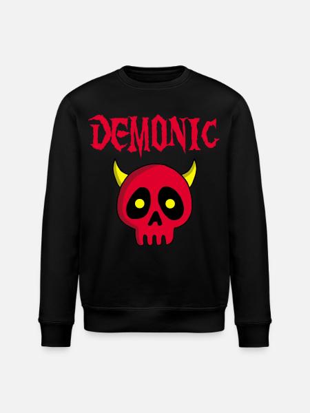 Manga demon skull - Stanley/Stella ROLLER Unisex Organic Sweatshirt - black