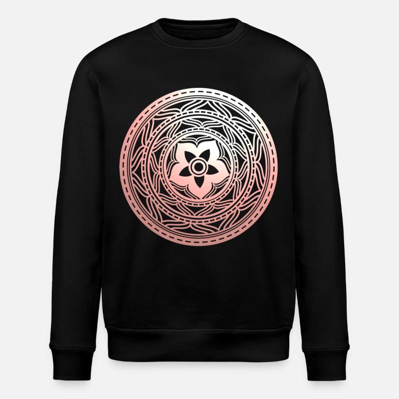 Pastellflorales Mandala-Muster - Stanley/Stella Unisex Bio-Sweatshirt ROLLER - Schwarz