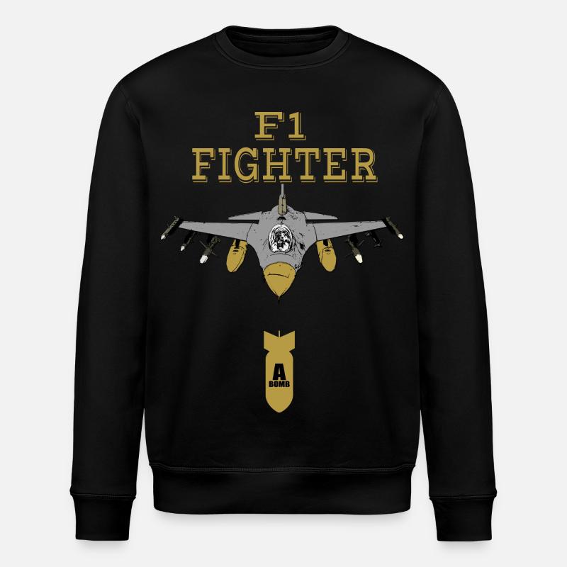 Avion de chasse - Sweat bio ROLLER Stanley/Stella Unisexe - noir