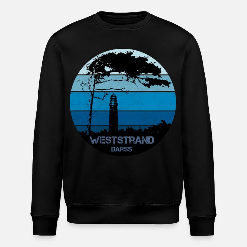 Ostsee, Darss, Weststrand - Stanley/Stella Unisex Bio-Sweatshirt ROLLER - Schwarz