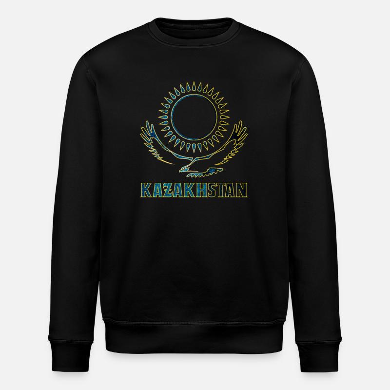 Kazakhstan steppe eagle gift - Stanley/Stella ROLLER Unisex Organic Sweatshirt - black