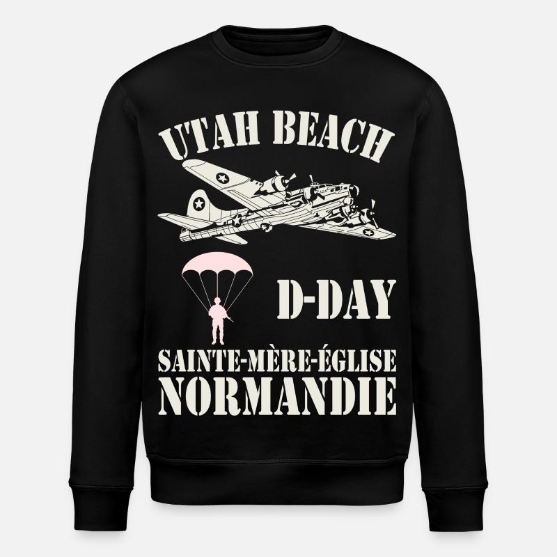 Utah Beach D-Day Sainte-Mère-Église - Sweat bio ROLLER Stanley/Stella Unisexe - noir