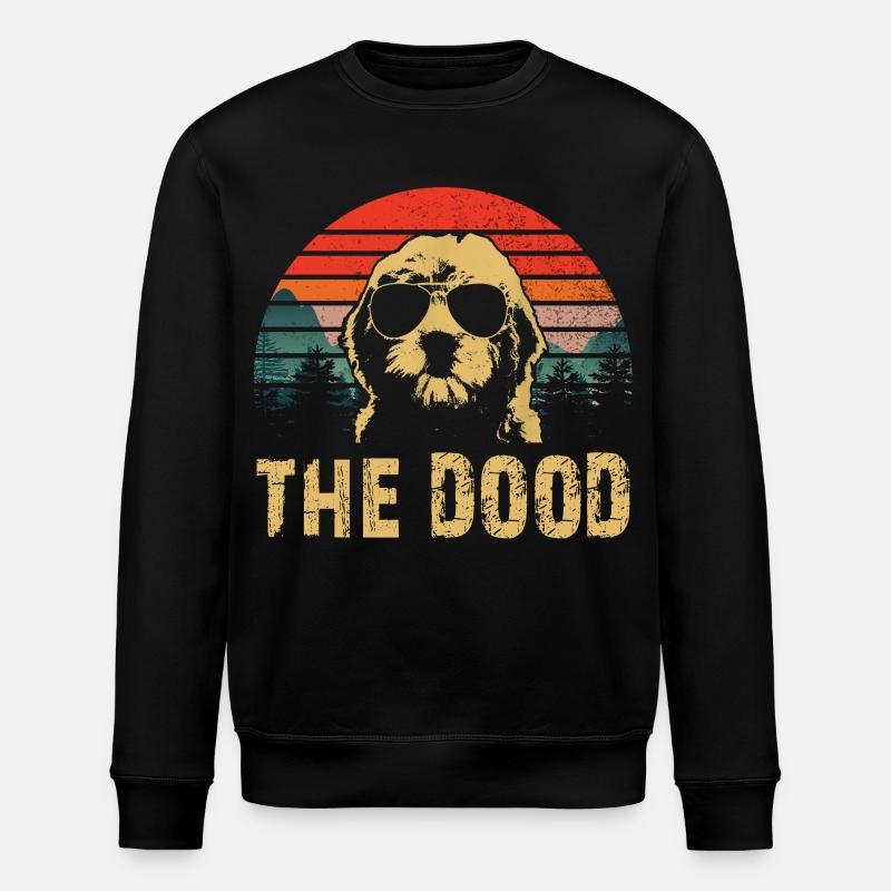 DAS DOOD Goldendoodle - Stanley/Stella Unisex Bio-Sweatshirt ROLLER - Schwarz
