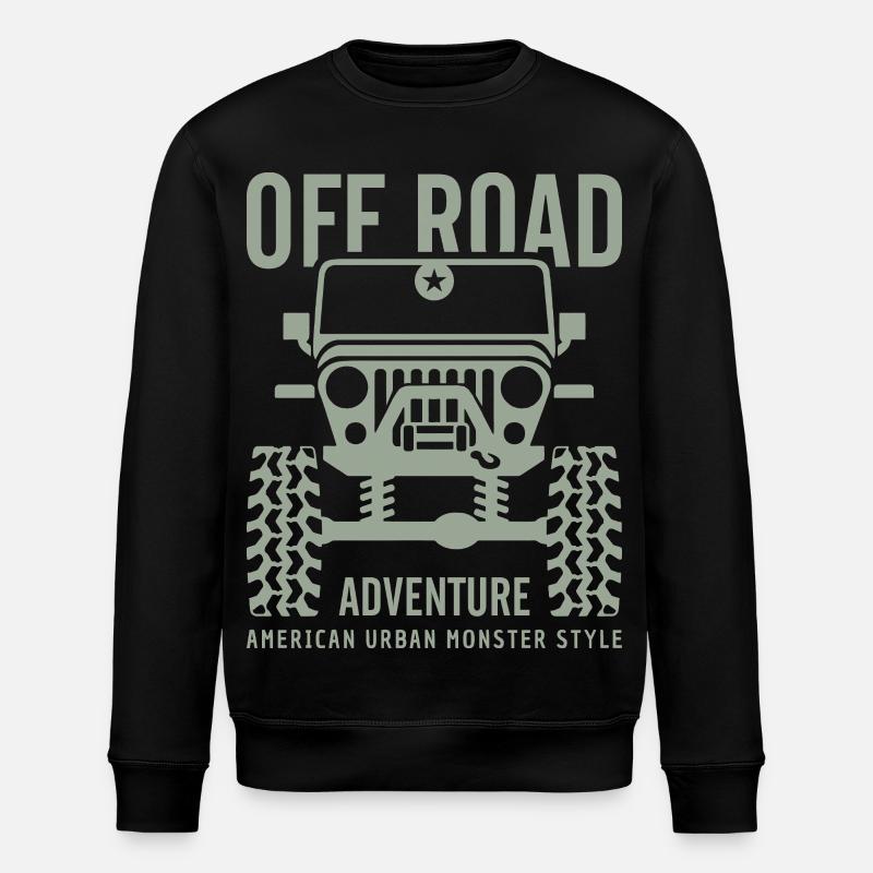 Offroad Abenteuer urban 4x4 - Stanley/Stella Unisex Bio-Sweatshirt ROLLER - Schwarz