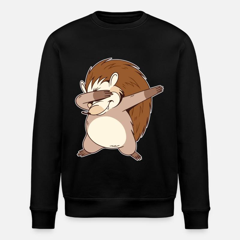 Dabbing Igel - Stanley/Stella Unisex Bio-Sweatshirt ROLLER - Schwarz