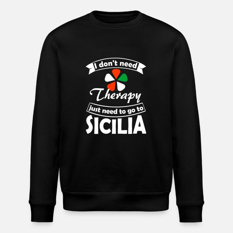 Sizilien - Stanley/Stella Unisex Bio-Sweatshirt ROLLER - Schwarz