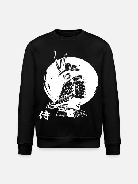 Japanischer Samurai - Stanley/Stella Unisex Bio-Sweatshirt ROLLER - Schwarz
