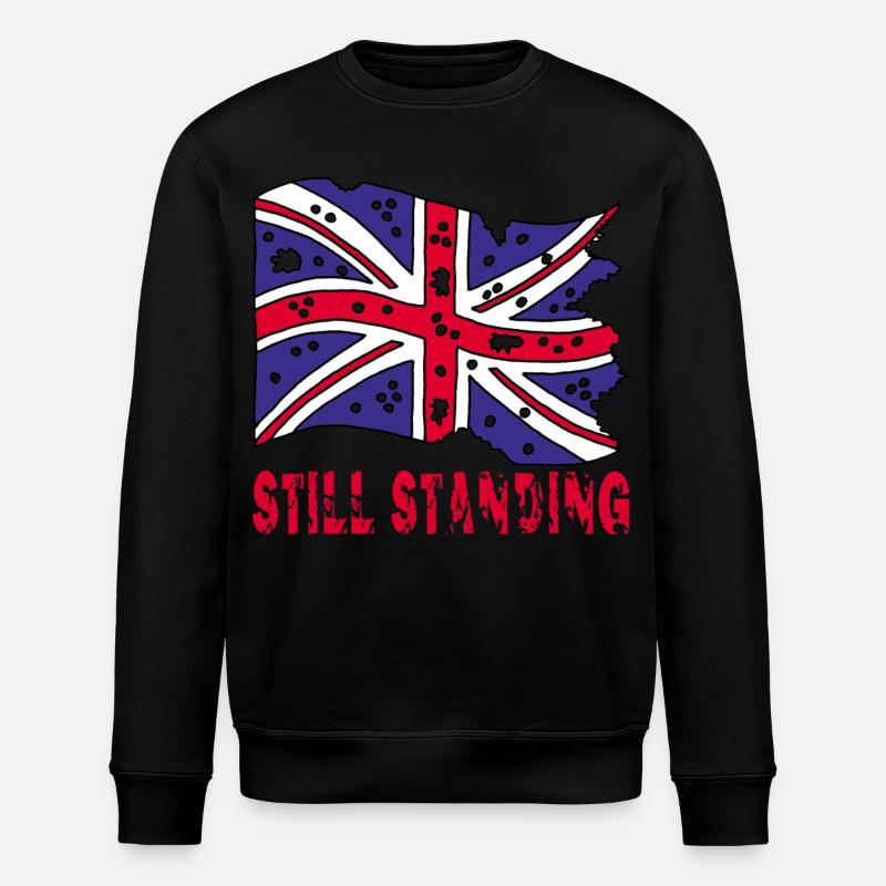 Drapeau anglais déchiré - Sweat bio ROLLER Stanley/Stella Unisexe - noir