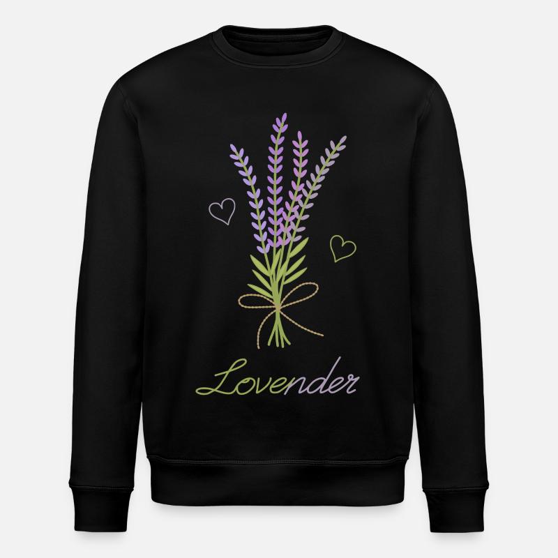 Liebe und Lavendel – Lovender - Stanley/Stella Unisex Bio-Sweatshirt ROLLER - Schwarz
