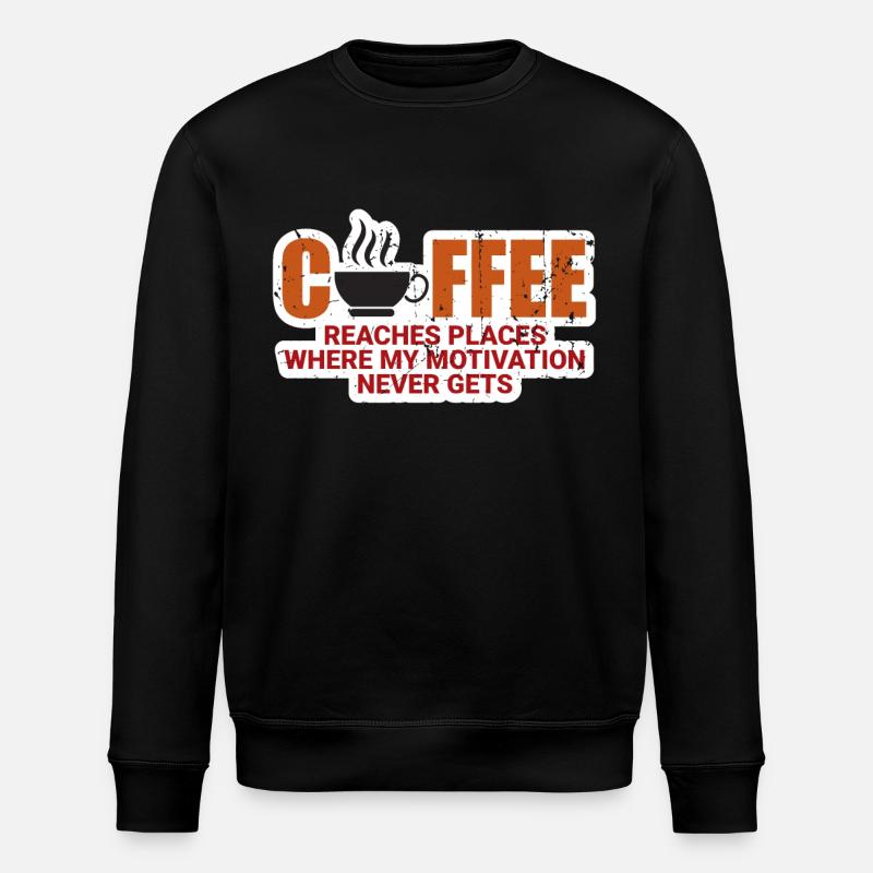 Café motivation - Sweat bio ROLLER Stanley/Stella Unisexe - noir