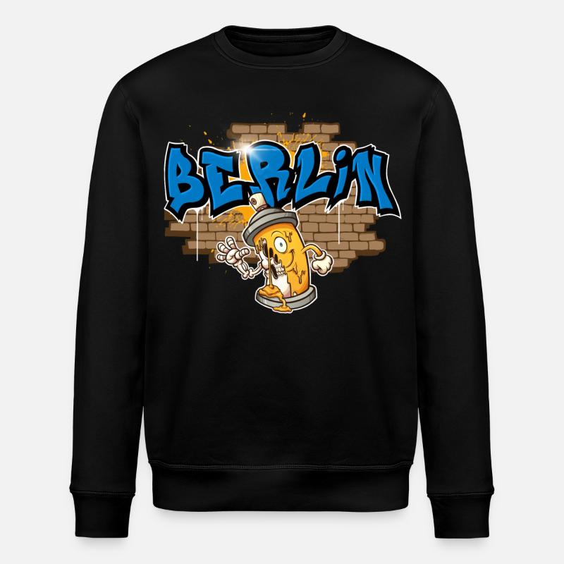 Graffiti de Berlin - Sweat bio ROLLER Stanley/Stella Unisexe - noir