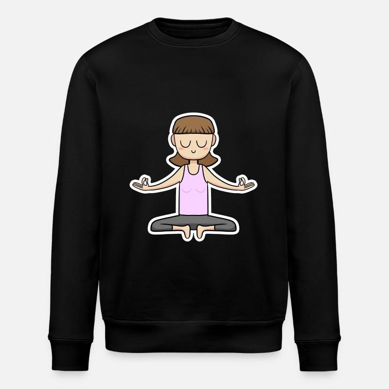Dessin animé de méditation - Sweat bio ROLLER Stanley/Stella Unisexe - noir