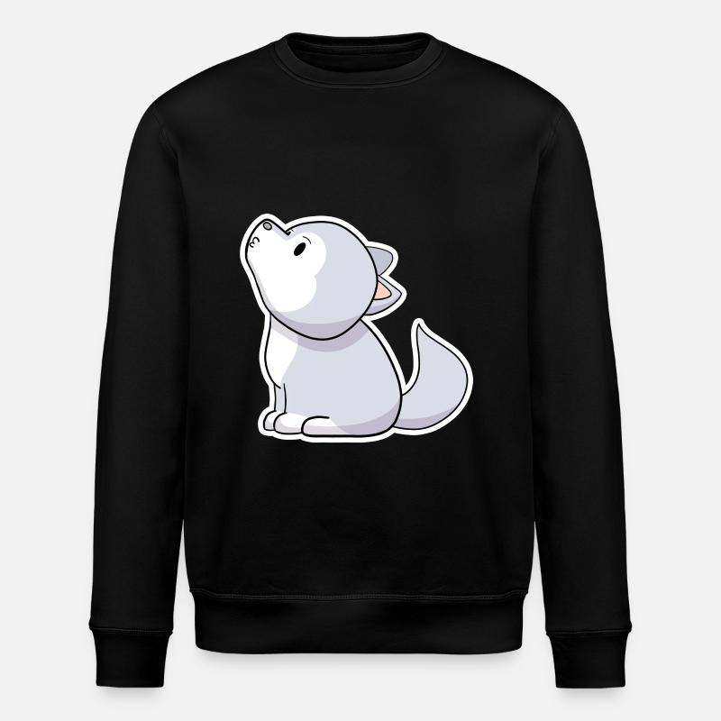 wolf - Stanley/Stella ROLLER Unisex Organic Sweatshirt - black