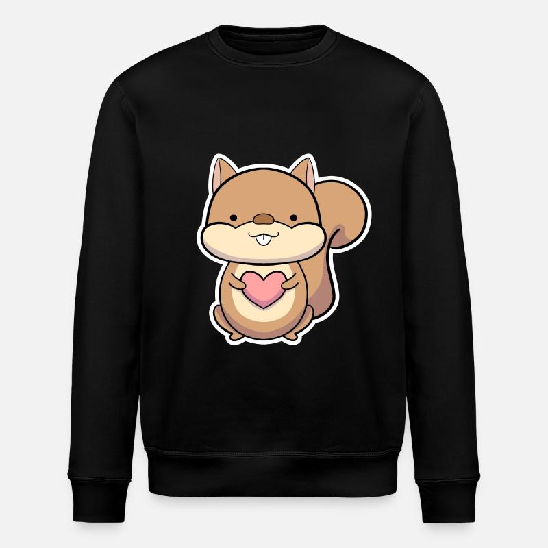 squirrel - Stanley/Stella ROLLER Unisex Organic Sweatshirt - black