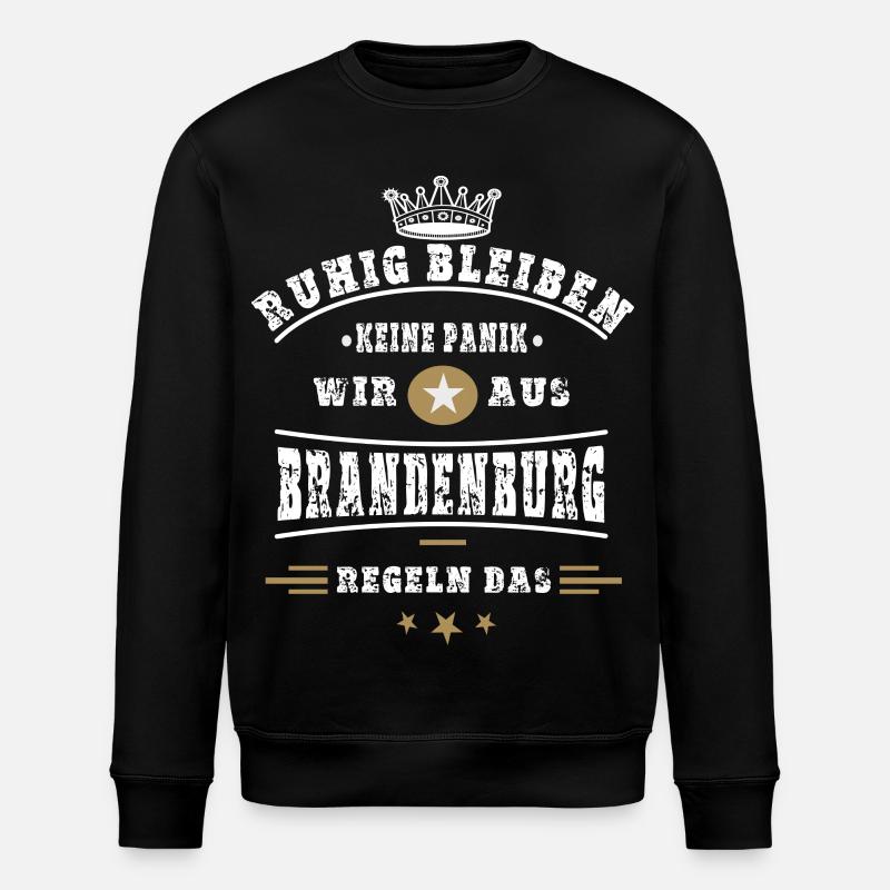 Brandenburg Regelt das ! - Stanley/Stella Unisex Bio-Sweatshirt ROLLER - Schwarz