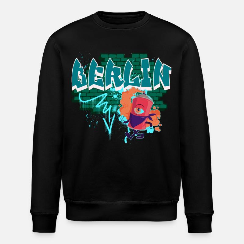 Graffiti de Berlin - Sweat bio ROLLER Stanley/Stella Unisexe - noir