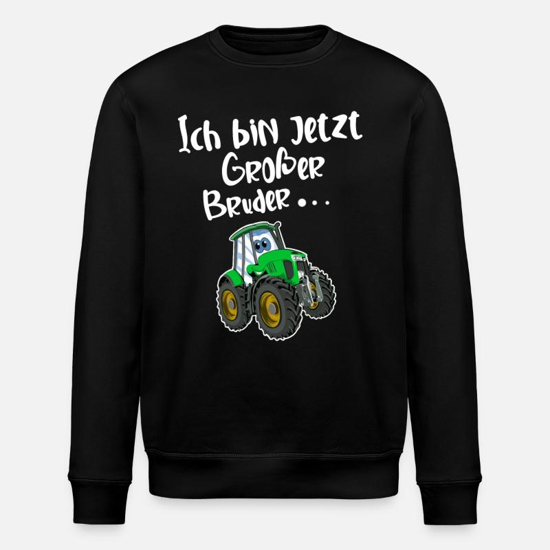 Ich Bin Jetzt Großer Bruder - Stanley/Stella Unisex Bio-Sweatshirt ROLLER - Schwarz
