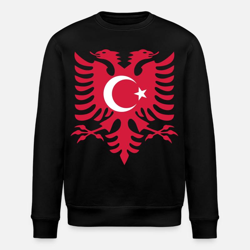 Drapeau Albanie Turquie - Sweat bio ROLLER Stanley/Stella Unisexe - noir