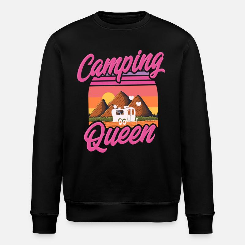 Camping Queen - Sweat bio ROLLER Stanley/Stella Unisexe - noir