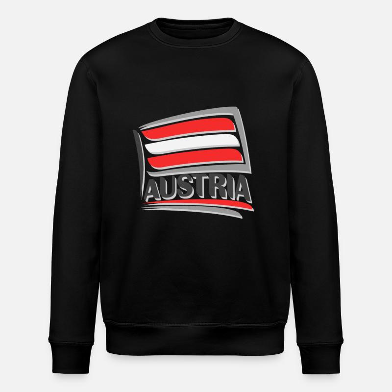 Souvenir de l'Autriche, voyage drapeau Autriche - Sweat bio ROLLER Stanley/Stella Unisexe - noir