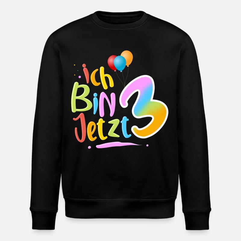 Ich Bin 3 - Stanley/Stella Unisex Bio-Sweatshirt ROLLER - Schwarz