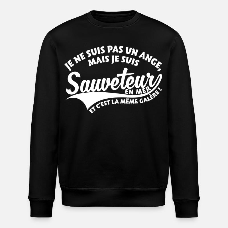 Ange Sauveteur en mer - Sweat bio ROLLER Stanley/Stella Unisexe - noir