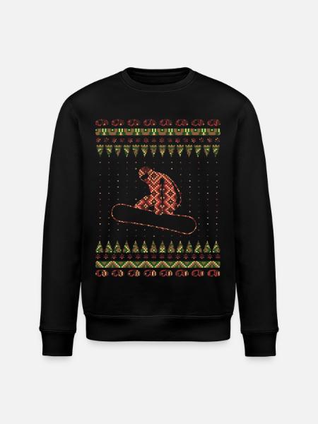Snowboarder snowboard winter christmas - Stanley/Stella ROLLER Unisex Organic Sweatshirt - black