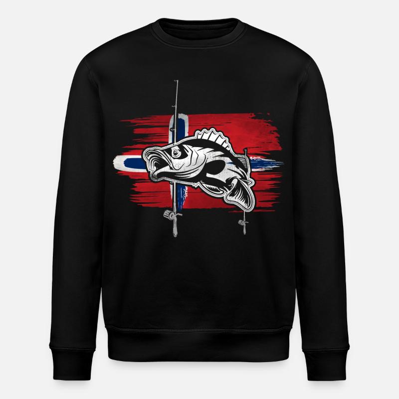 Pêche en Norvège - Sweat bio ROLLER Stanley/Stella Unisexe - noir
