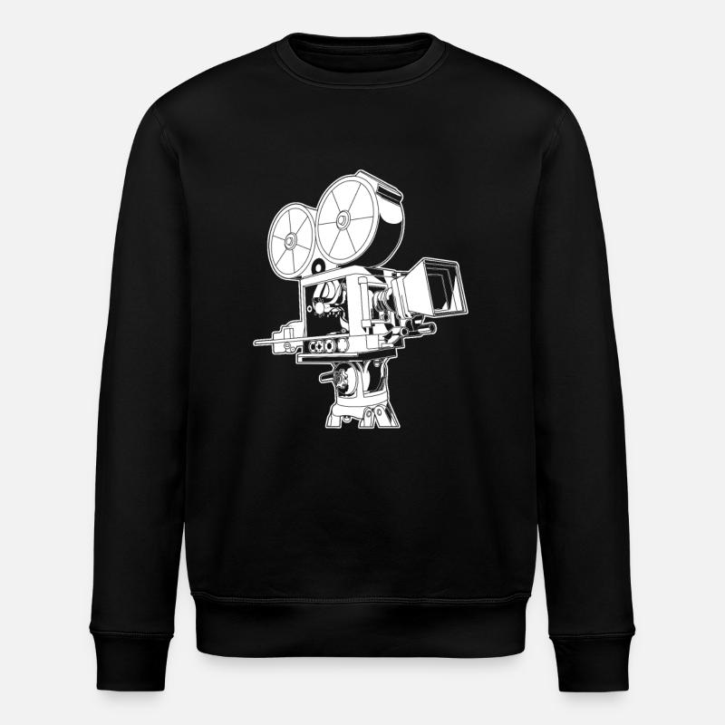Retro video camera - Stanley/Stella ROLLER Unisex Organic Sweatshirt - black