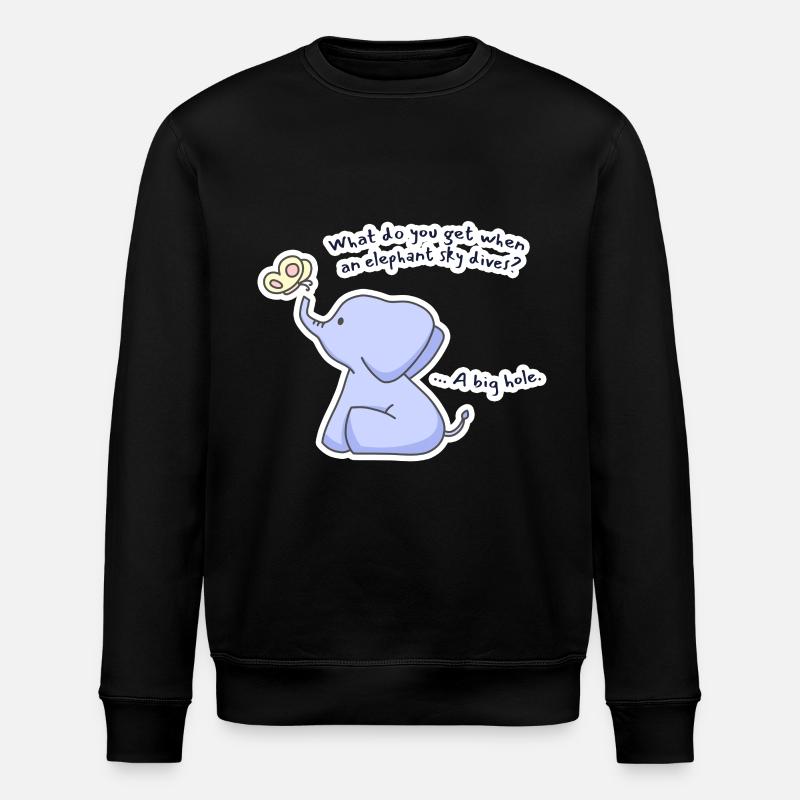 Elefant - Stanley/Stella Unisex Bio-Sweatshirt ROLLER - Schwarz