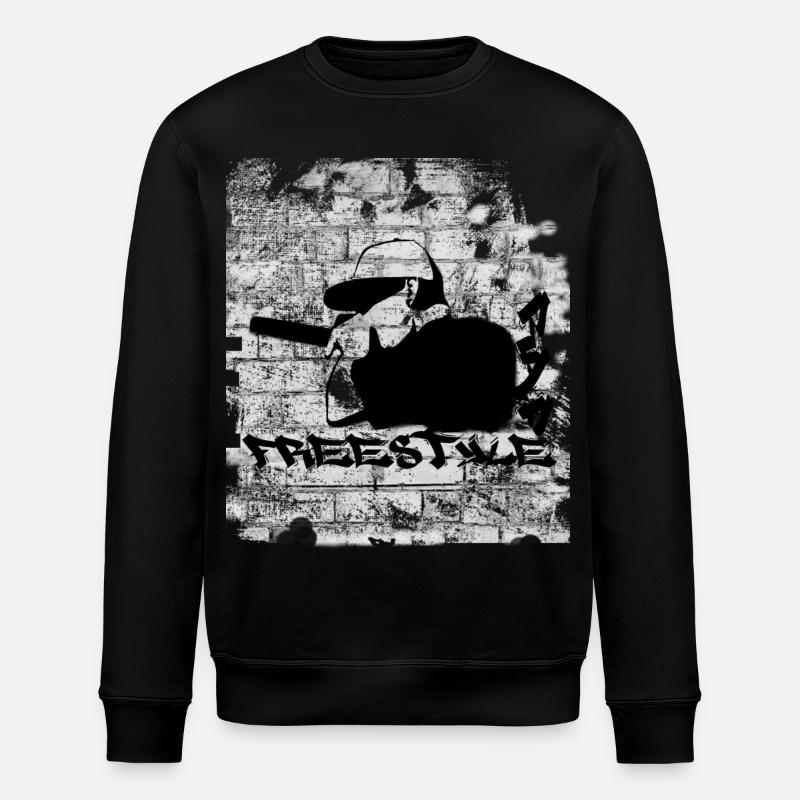 FREESTYLE RAP - Sweat bio ROLLER Stanley/Stella Unisexe - noir