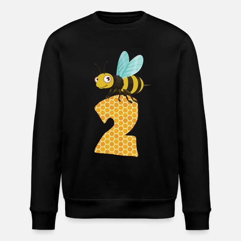 Abeille numéro deux 2e anniversaire - Sweat bio ROLLER Stanley/Stella Unisexe - noir