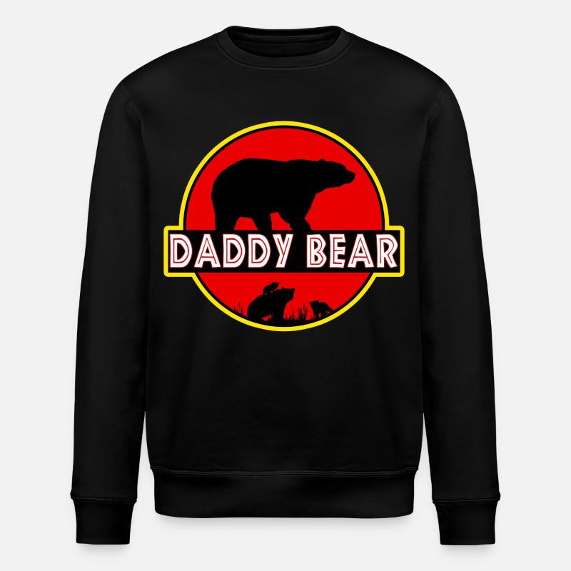 daddy bear - Stanley/Stella ROLLER Unisex Organic Sweatshirt - black
