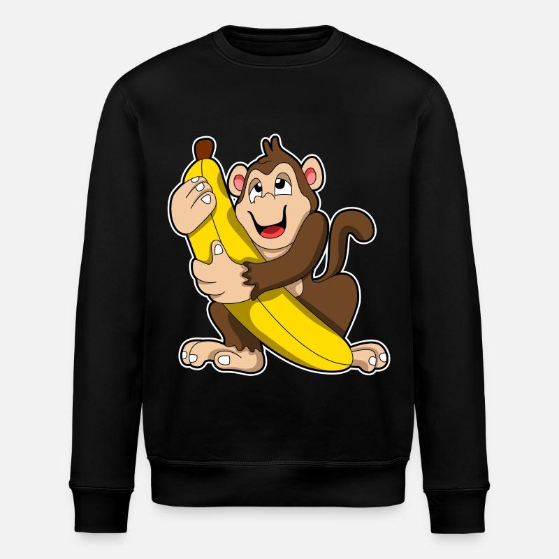 Affe Banane - Stanley/Stella Unisex Bio-Sweatshirt ROLLER - Schwarz