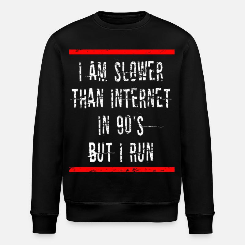 Slow Runner Running Run Gift - Stanley/Stella ROLLER Unisex Organic Sweatshirt - black